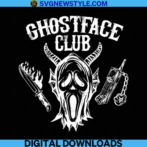 Ghostface Club Svg, Ghostface Svg, Halloween Svg, Scream Ghostface Club ...