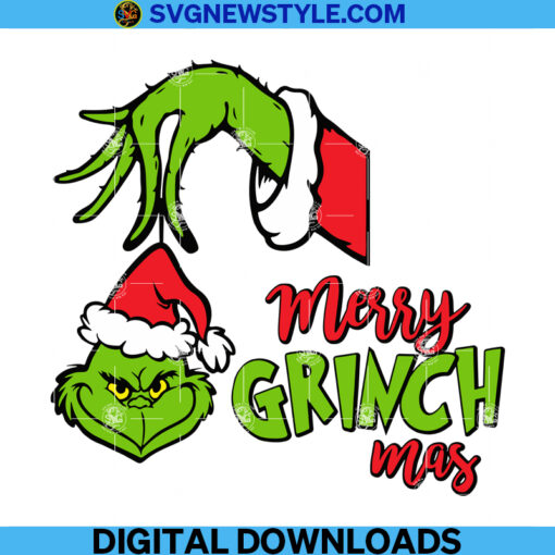 Grinch Svg, Grinch In Hand Png, Marry Grinchmas Svg, Grinch Face Png ...