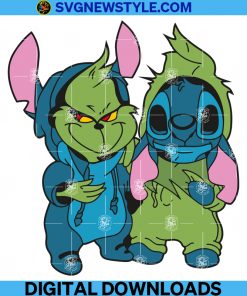 Grinch And Stitch Svg, Grinch & Stitch Png, Grinch Christmas Png ...