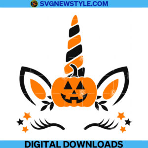 Halloween Unicorn Face Svg, Png, Dxf, Eps, Cricut File
