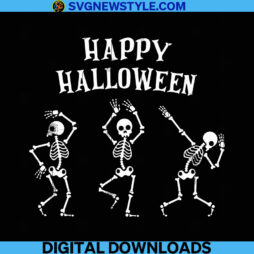 Happy Halloween Skeleton Svg