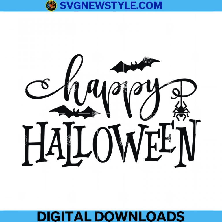 Happy Halloween Svg, Halloween Svg, Bats Svg, Spider Svg, Hocus Pocus