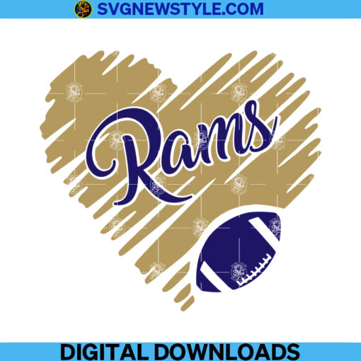 Heart Rams SvgFile Silhouette Art