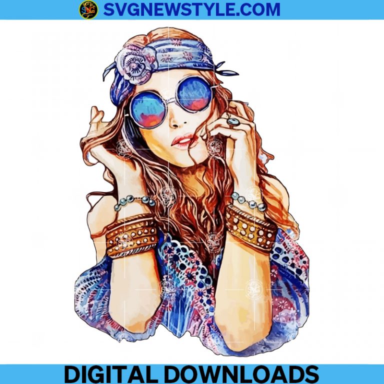 Hippie Girl Png, Hippie Png, Boho Png, Retro Hippie Png, Halloween ...