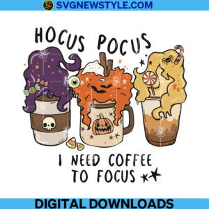 Hocus Pocus I Need Coffee to Focus Png