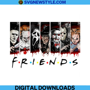 Friends Character Horror Png, Halloween Friends Png, Sublimation PNG