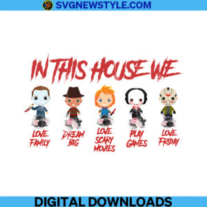 In This House We Halloween Horror Png