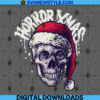 Horror Xmas Skull Svg