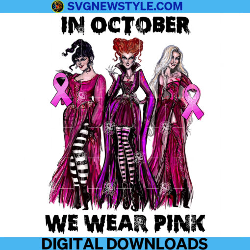 In October We Wear Pink Png