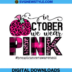 In October we wear pink svg png