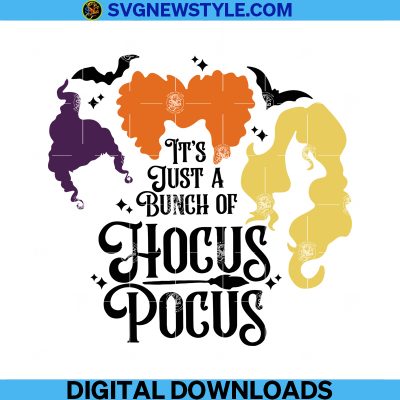 Hocus Pocus Cut File Svg, Basic Witch Svg, Png, Dxf, Eps, Cricut File ...