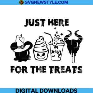 Just Here For The Treats Svg, Png, Dxf, Eps, Cut File Svg