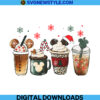 Disney Mickey Minnie Christmas Coffee Png