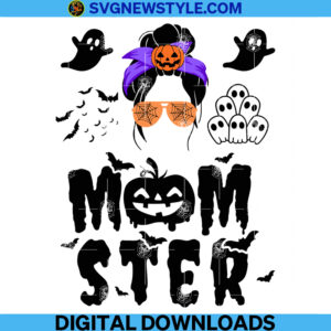 Momster Messy Bun Svg