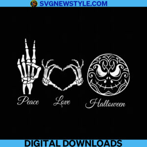 Peace love Halloween Svg Png