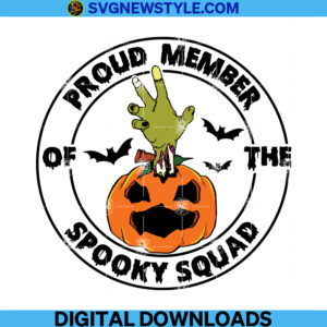 Proud Member of the Spooky Squad Png Svg