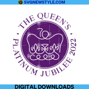 Queen Elizabeth II Platinum Jubilee 2022 Svg