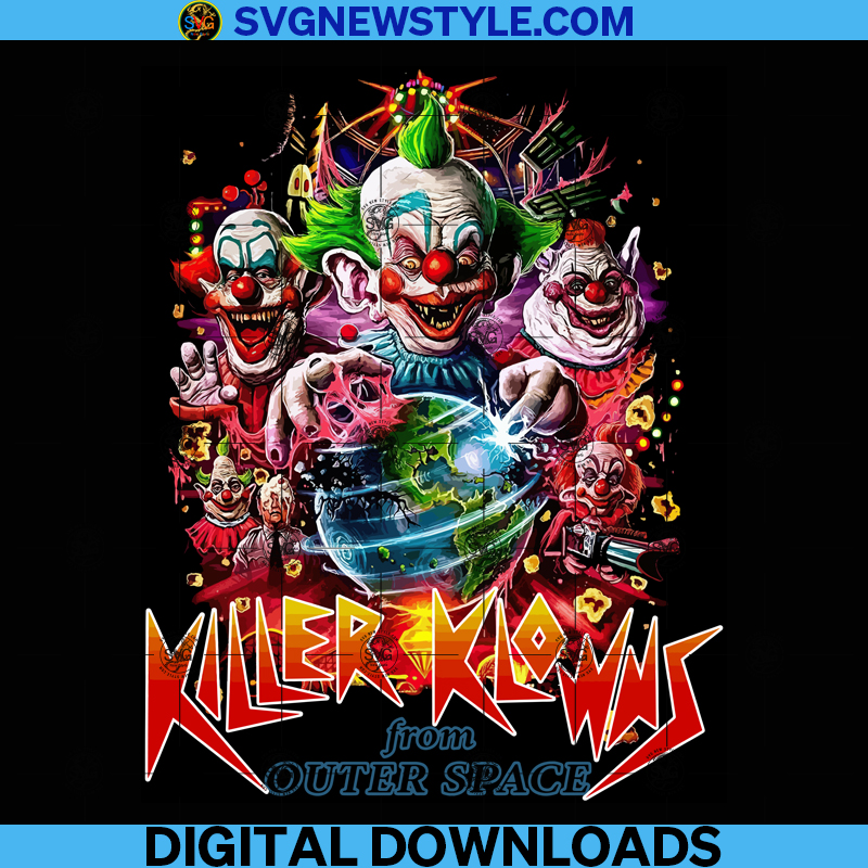 Scary Killer Clowns From Outer Space Png, Digital File Download 1 Scary Killer Clowns From Outer Space Png