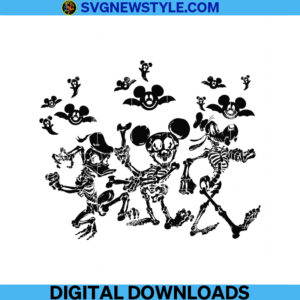 Skeletons Halloween Masquerade Svg