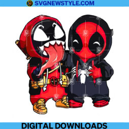 Venom And Deadpool Cute Friends Png