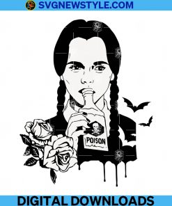 Wednesday Addams Svg, Halloween Svg, Addams Family Svg, Horror Movie Svg, Horror Characters Svg, Png.