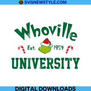 The Grinch Face WHOVILLE University Svg, Png, Dxf, Eps, files for cricut