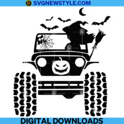 Halloween Witch Offroad Svg