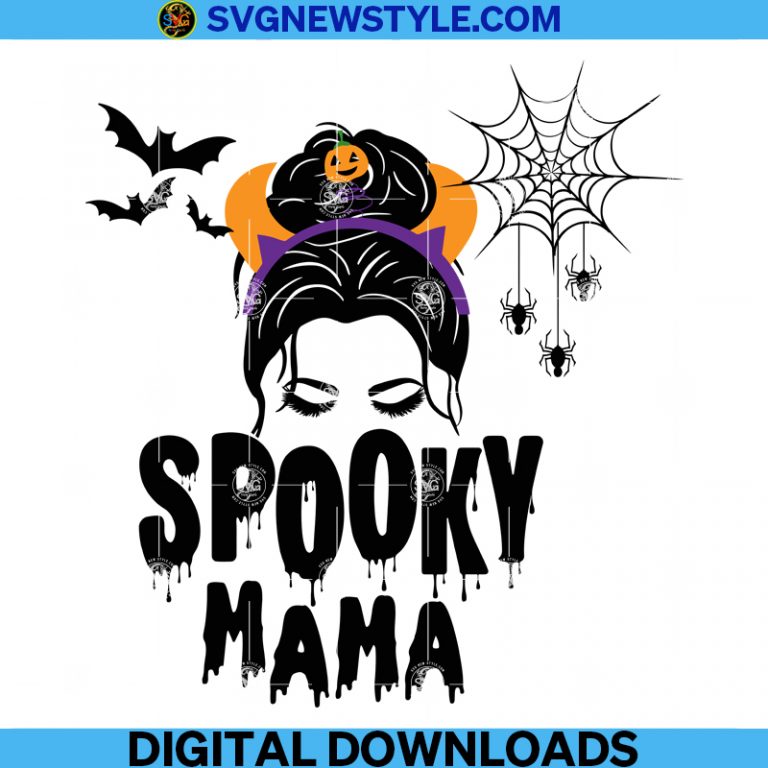 Spooky Mama Svg, Halloween Mom Svg, Spooky Season Svg, Mom Life Svg, Png.