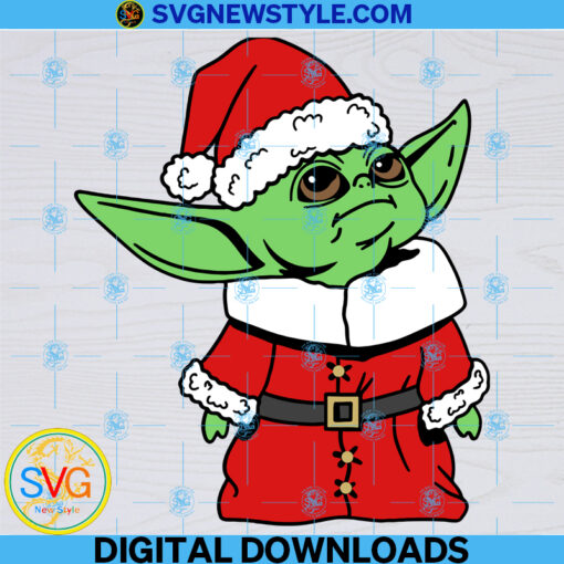 Baby Green Alien Christmas Svg