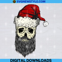 Bearded Skull Christmas Png