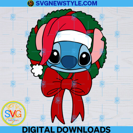 Blue Alien with Wreath Svg