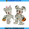 Bundle Halloween Mickey and Minnie Svg