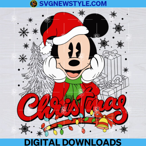 Mickey Christmas Friends Svg