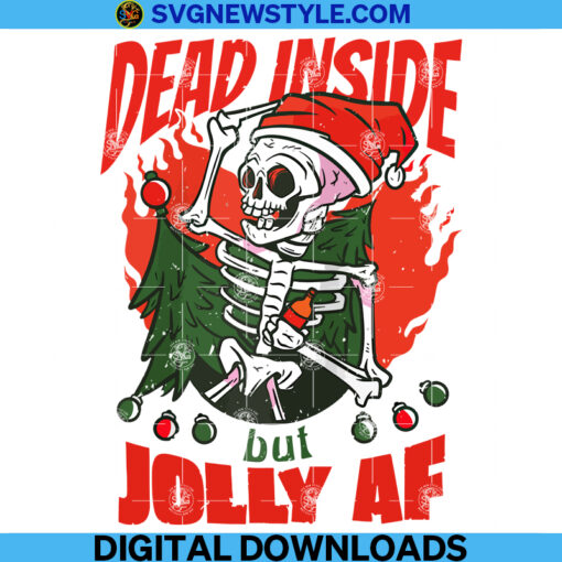Christmas Dead Inside But Jolly AF Png