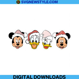 Mouse And Friends Surprise Christmas Svg, Png, Dxf, Eps, Silhouette cut file