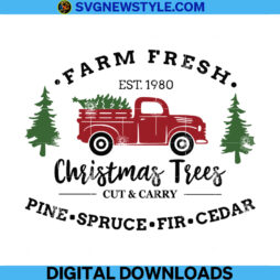 Farm Fresh Christmas Trees Svg Png