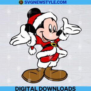 Mickey Christmas Character Svg png, dxf, eps, Clipart Cut File