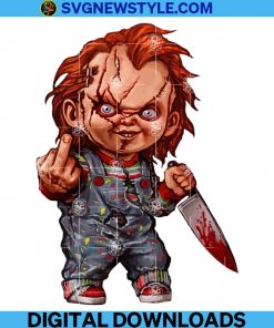 Chucky with Knife Horror Movie Killers Png, Designs Downloads