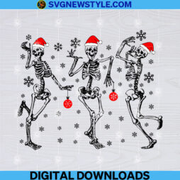 Dancing Skeletons Christmas Svg