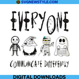 Everyone Communicate Differently Svg, Png, Dxf, Eps, Instant Digital download