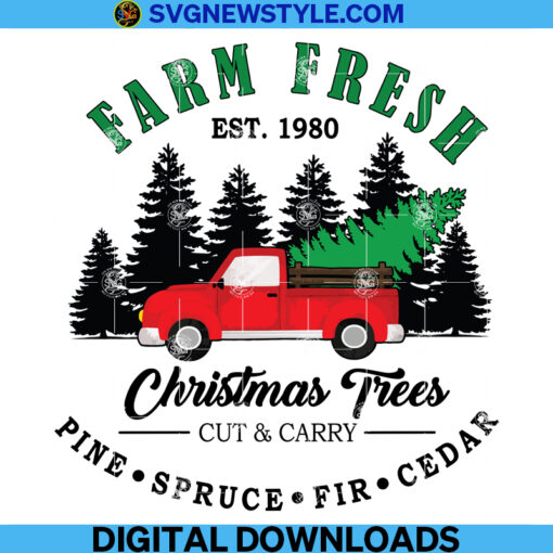 Farm Fresh Christmas Trees Png Sublimations