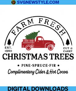 Farm Fresh Christmas Trees svg png