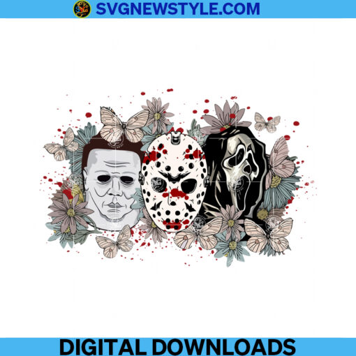 Floral Halloween Horror Movie Png