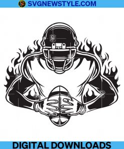 American USA Football Svg, Football Player Svg, Png, Dxf, Eps, Silhouette cut file