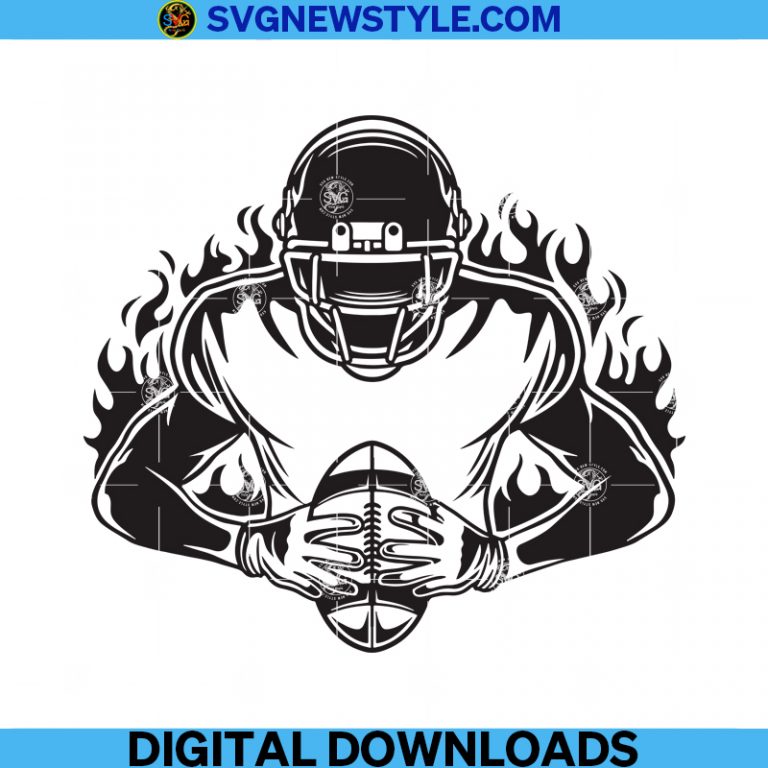 Football Player Svg, Fire Football Game Svg, Football Quarterback Svg ...