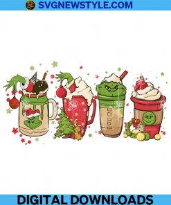 Grinchmas Coffee Png, Iced Coffee Png, Instant Download, Shirt Design