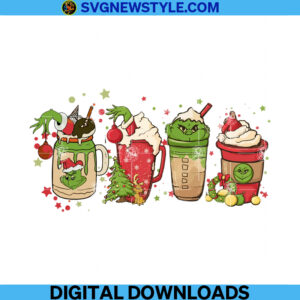 Grinchmas Coffee Png, Iced Coffee Png, Instant Download, Shirt Design