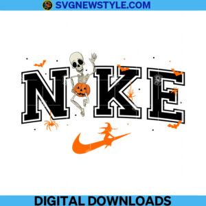 Halloween Skeleton Pumpkin Png, Swoosh Skeleton Png, Sublimation Designs