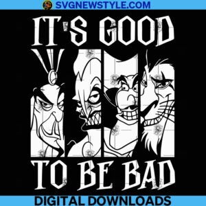 It's Good To Be Bad Svg, Villain Gents Svg, Png, Dxf, Eps, Clipart Cut File