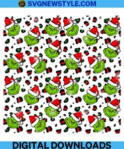 Leopard Christmas Grinch Svg, Png, Dxf, Eps, files for cricut